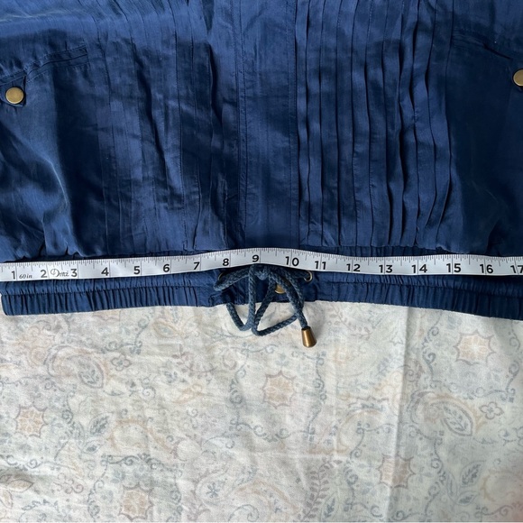 Blue Lightweight Shirt Jacket with‎ Stand-Up Collar - Picture 4 of 11